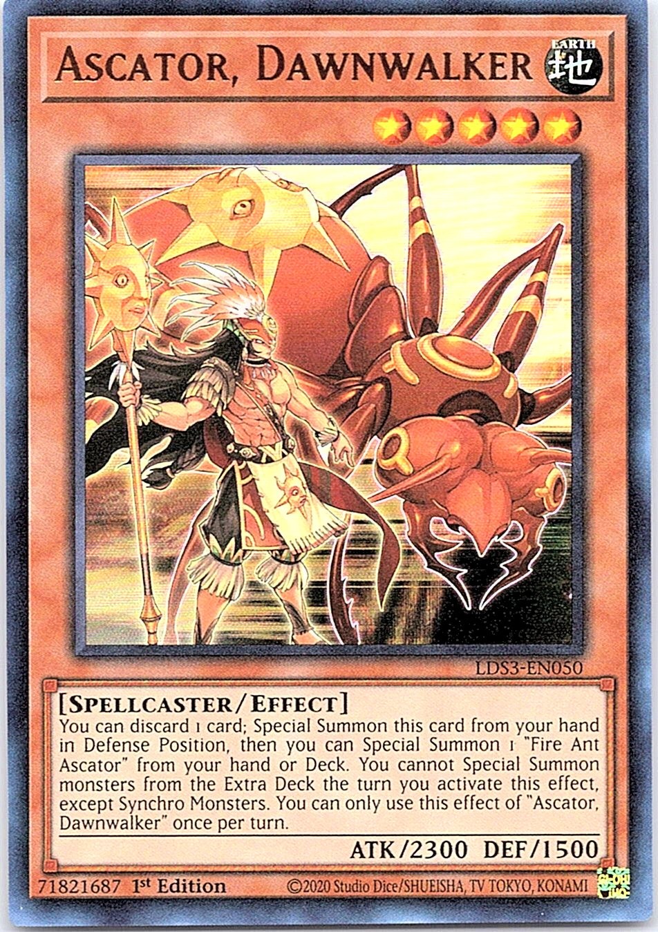 Yugioh: Ascator, Dawnwalker – LDS3-EN050 – Ultra Rare – 1st Edition – NM