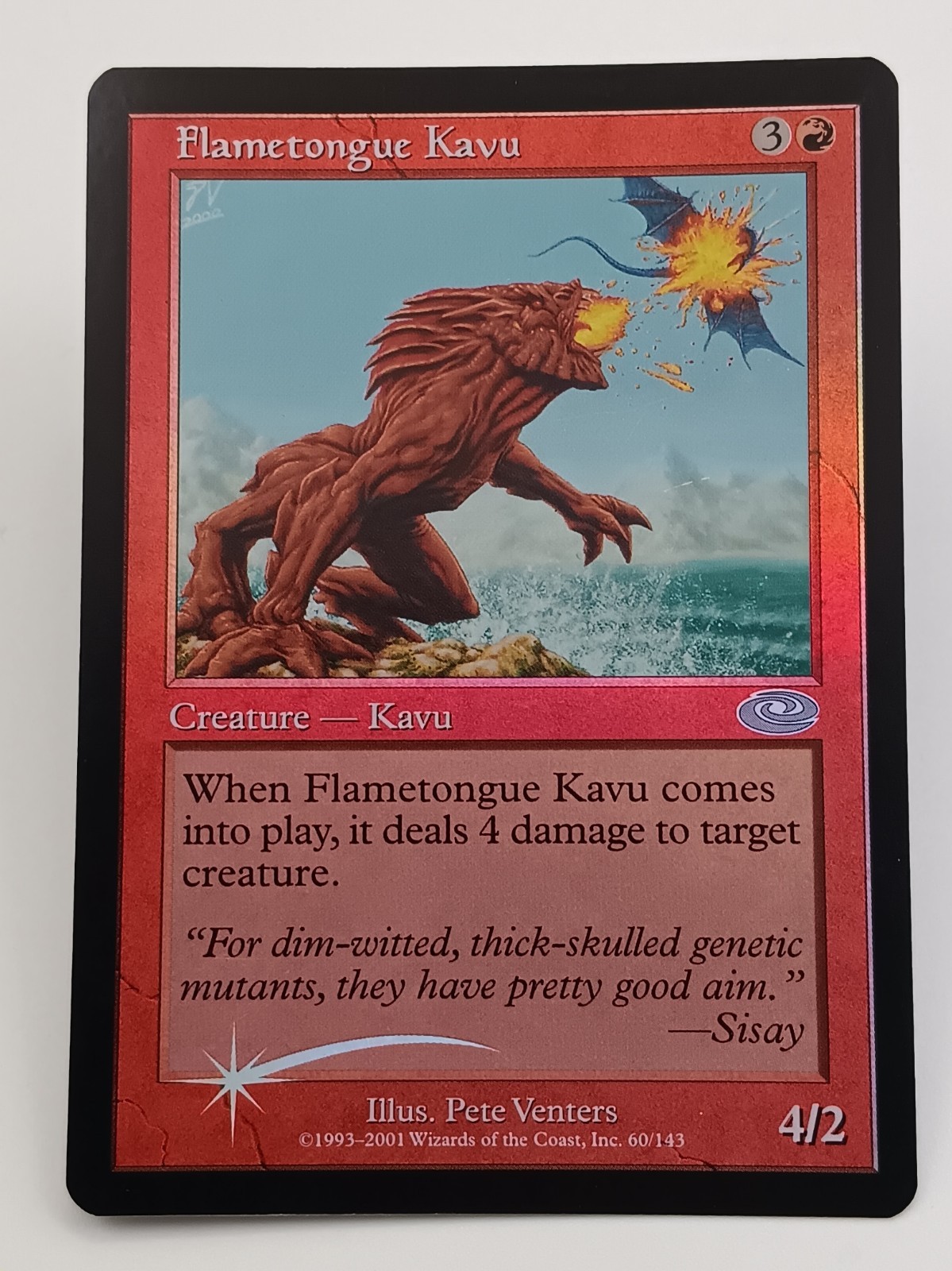 Flametongue Kavu FOIL Planeshift MTG Magic the Gathering Pete Venters 2001 NM