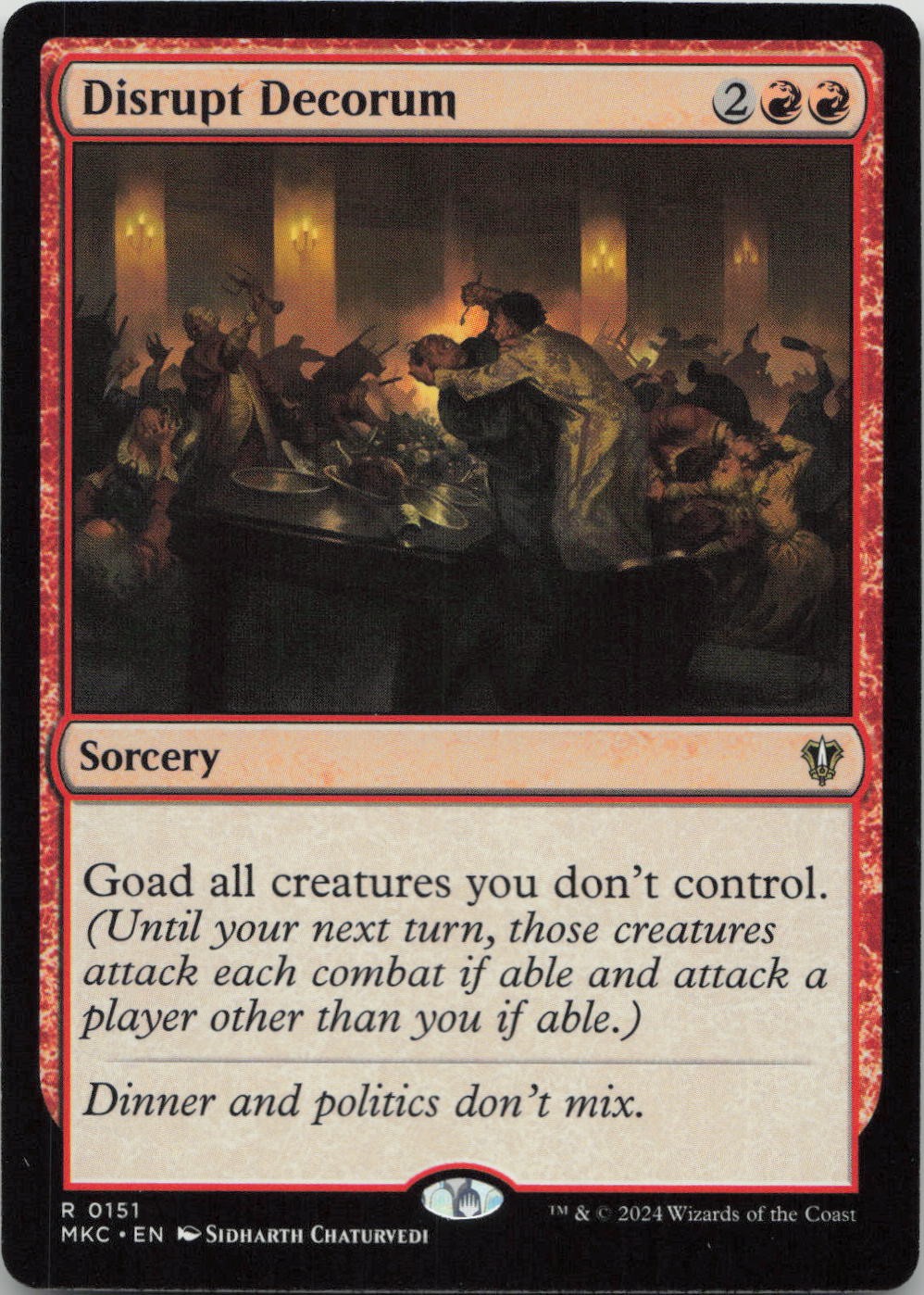 Disrupt Decorum R Commander: Murders at Karlov Manor 151 LP MTG