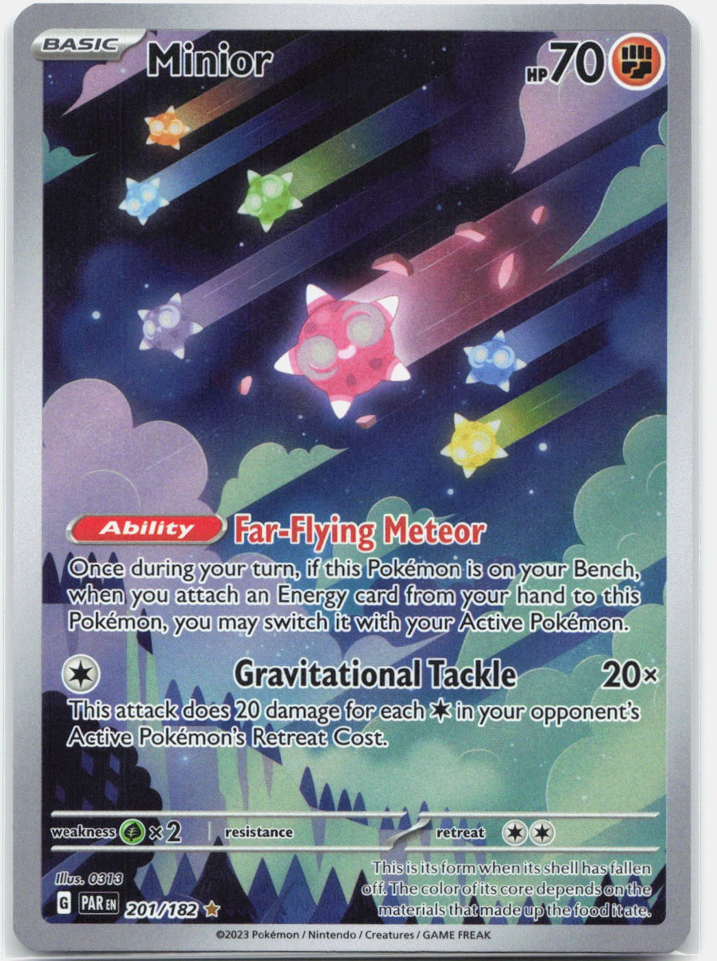 Minior 201/182 Illustration Rare Paradox Rift Pokemon Holo Near Mint