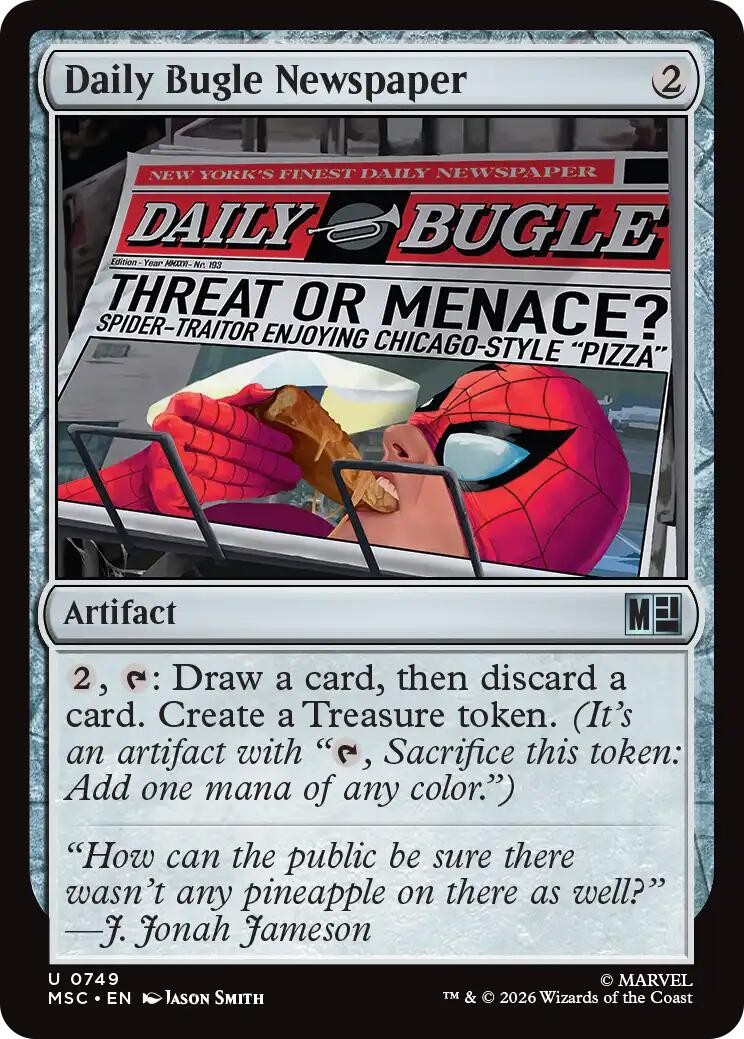 Daily Bugle Newspaper – 749 – NM – Commander: Marvel Super Heroes