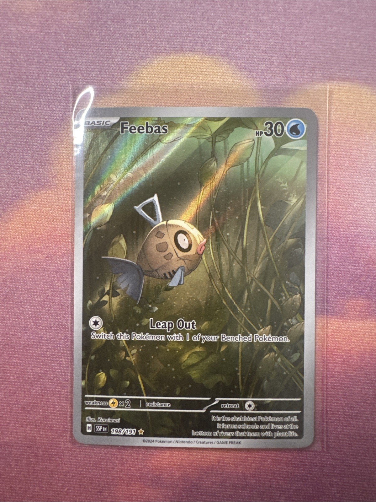 Pokémon TCG Feebas 198/191 Illustration Rare, Surging Sparks