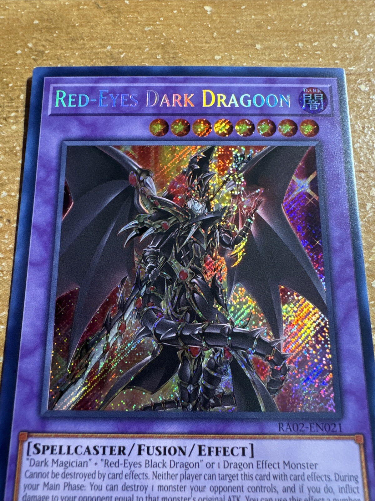 🔥 Yugioh Red-Eyes Dark Dragoon RA02-EN021 SECRAT RARE NEAR MINT 1ST EDITION