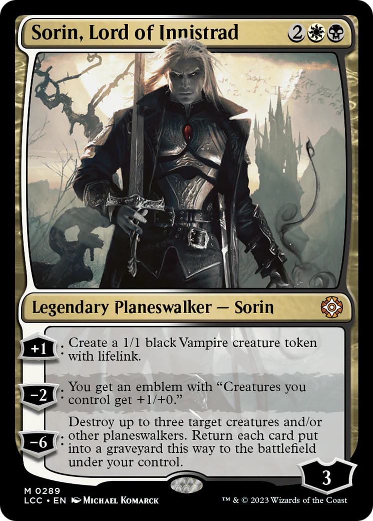 MTG Sorin, Lord of Innistrad [The Lost Caverns of Ixalan Commander] Near Mint Ma