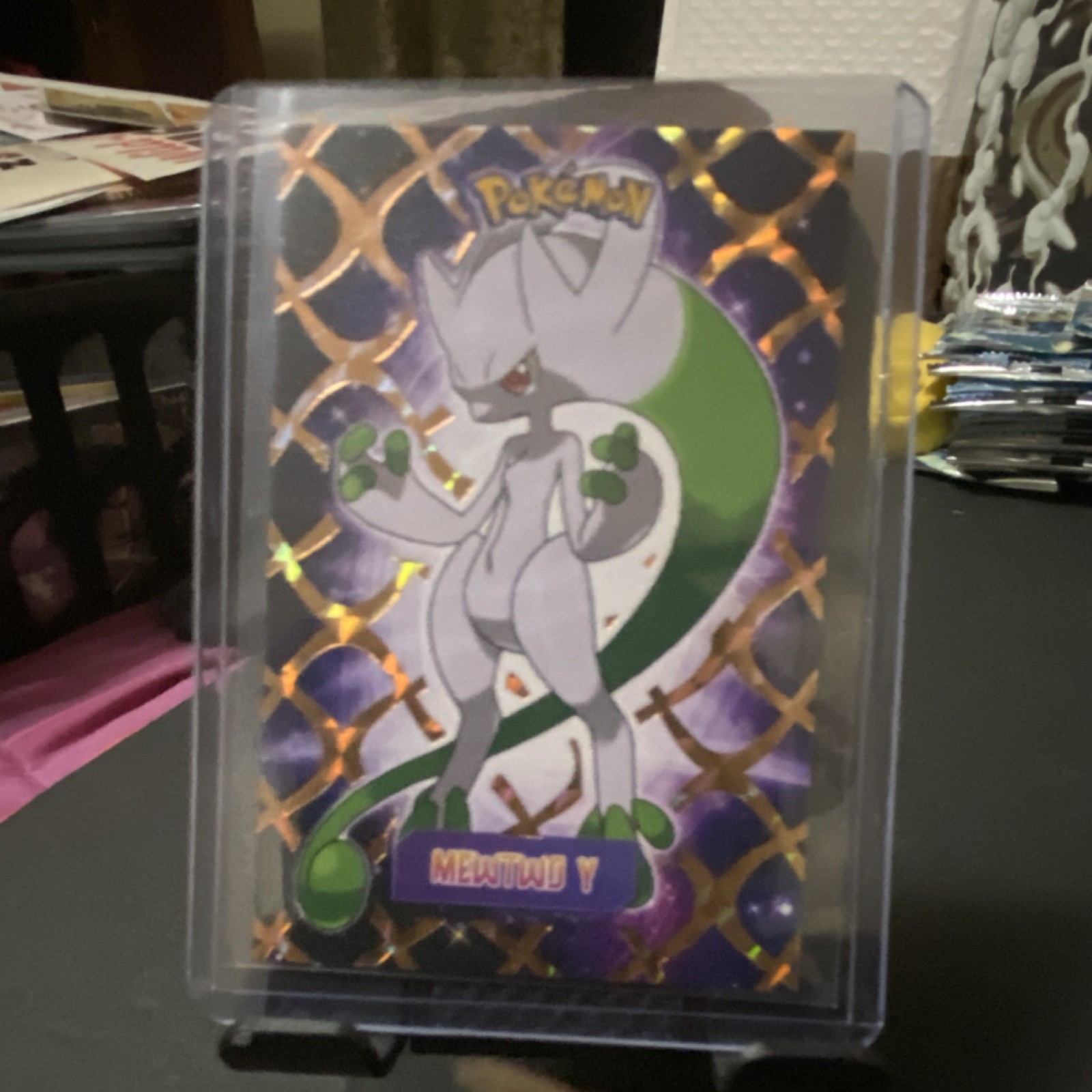 Pokémon Mewtwo V Foil Card Standard Card Stock Pokémon TCG Collectible Game
