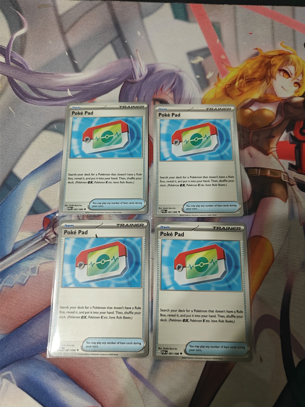 4x Poke Pad – 081/088 – Trainer – Pokémon TCG ME03: Perfect Order – Playset – NM