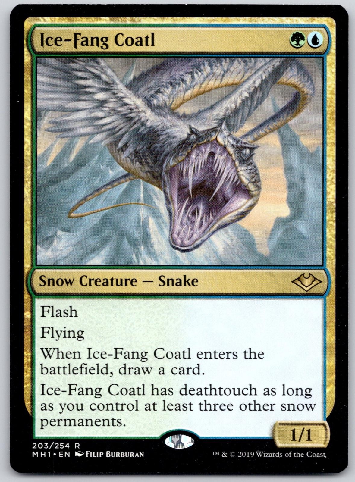 Ice-Fang Coatl 203 Rare Modern Horizons Magic: The Gathering Lightly Played