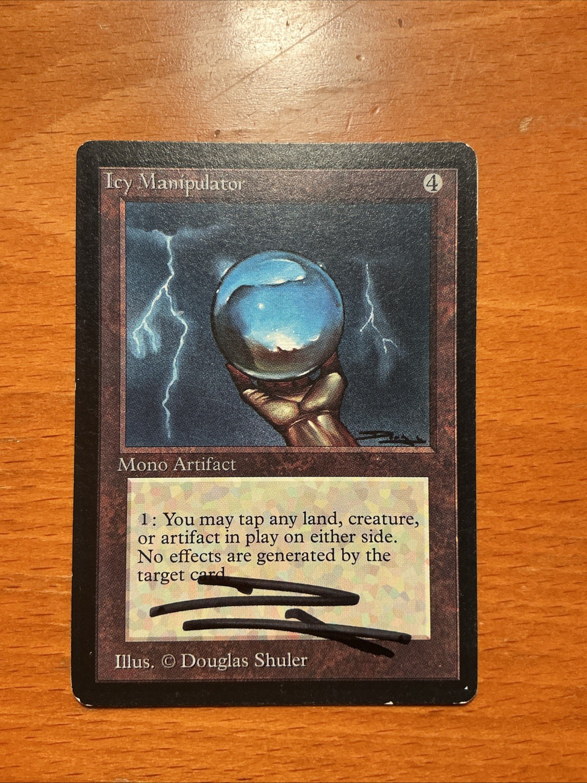 Artist Signed BETA ICY MANIPULATOR Douglas Shuler VINTAGE MONO ARTIFACT MTG RARE
