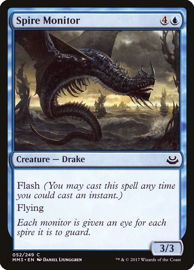 Spire Monitor 52 MM3 Modern Masters MTG Flash Blue Drake Common Ljunggren NM
