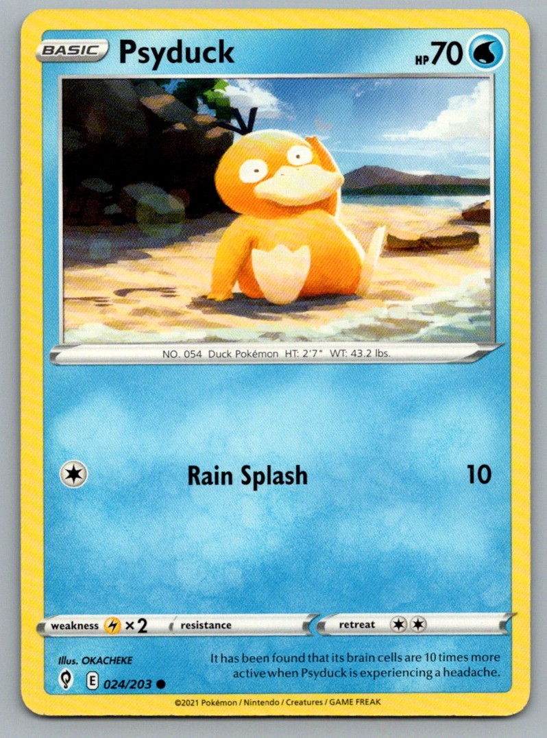 Psyduck 024/203 Common Evolving Skies Pokemon Lightly Played