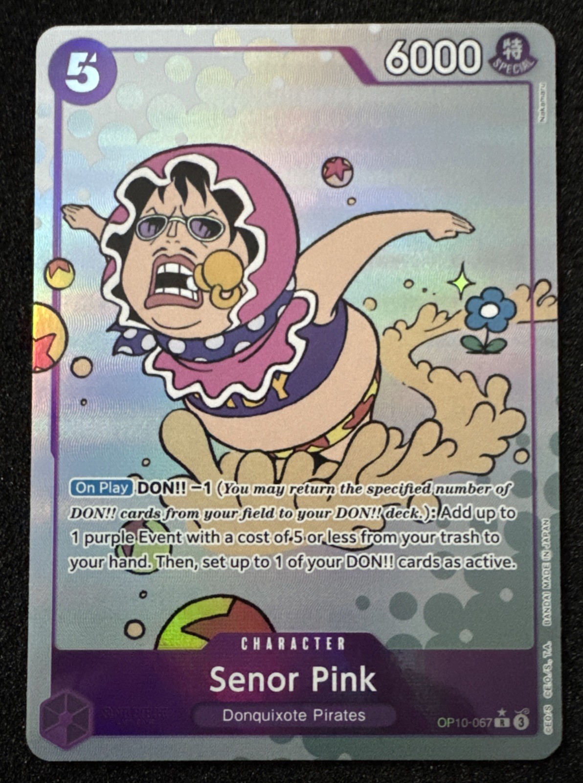 One Piece Royal Blood OP10-067 Senor Pink Parallel Foil Rare – Card Game English