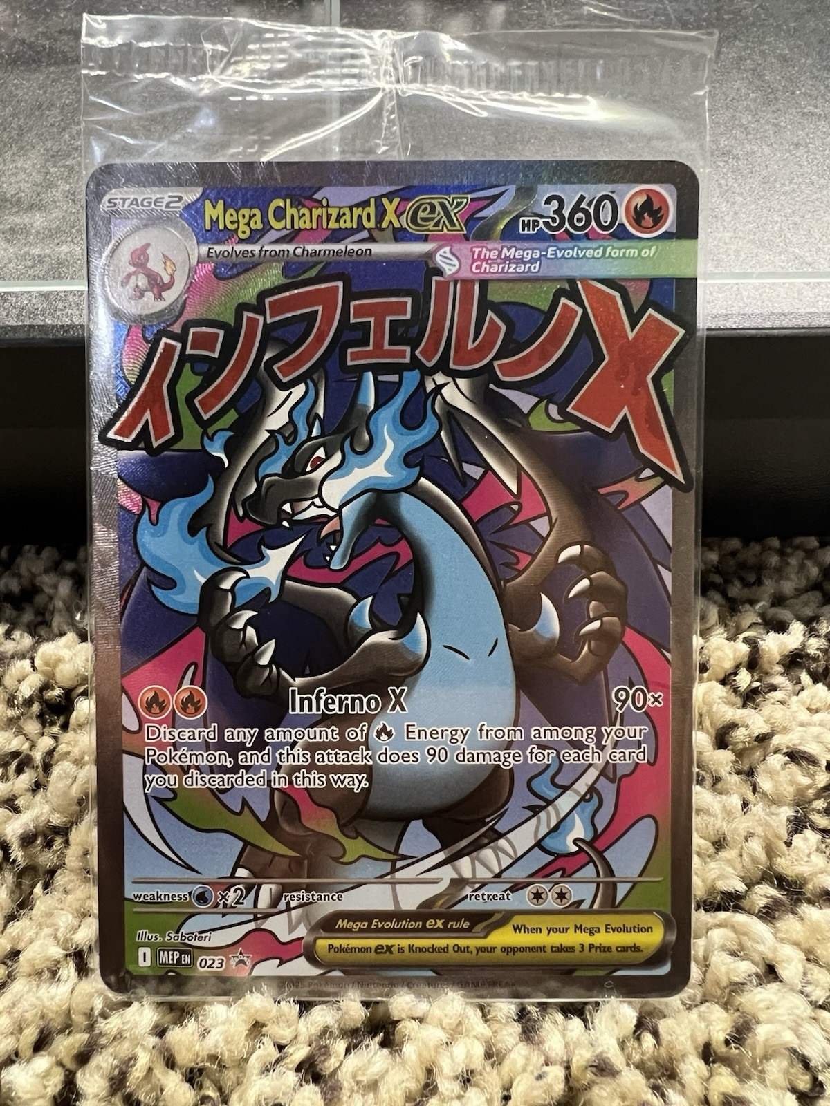 Pokémon Mega Charizard X ex 023 Me: Mega Evolution Promo Holo 360 HP EX SEALED