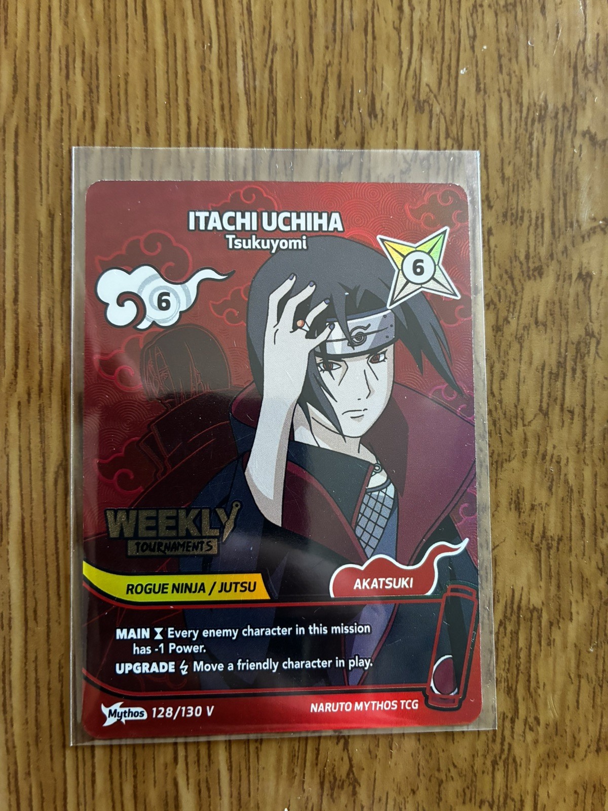 Itachi Uchiha Tsukuyomi 128/130V English Naruto Mythos Promo Card