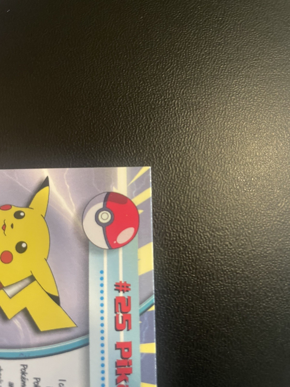 Pokemon 2000 Topps Pikachu #25 Series 1 1st Edition Blue logo Rainbow Foil