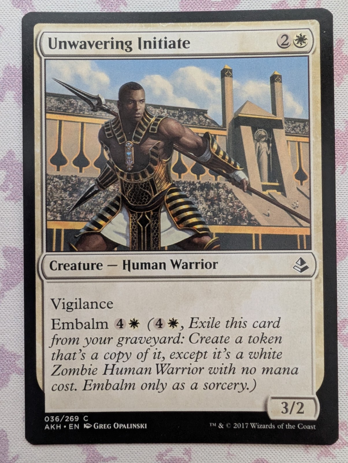 Unwavering Initiate 036/269 Common 2017 Magic the Gathering Misprint/Dot Error
