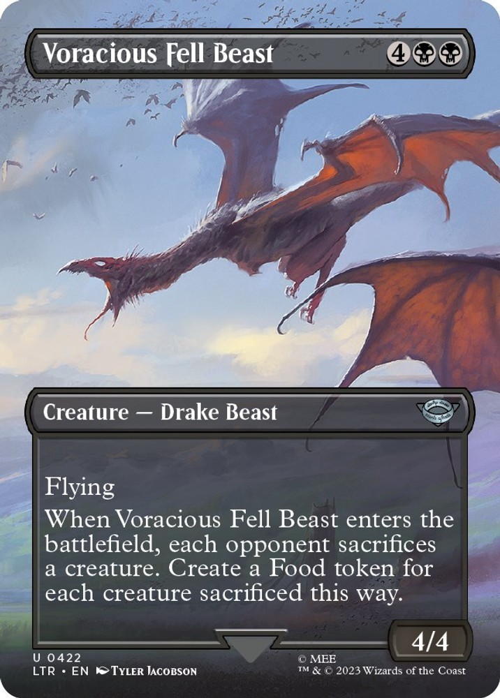 NM – Voracious Fell Beast (Borderless) [LTR – 422] Universes Beyond: The Lord…