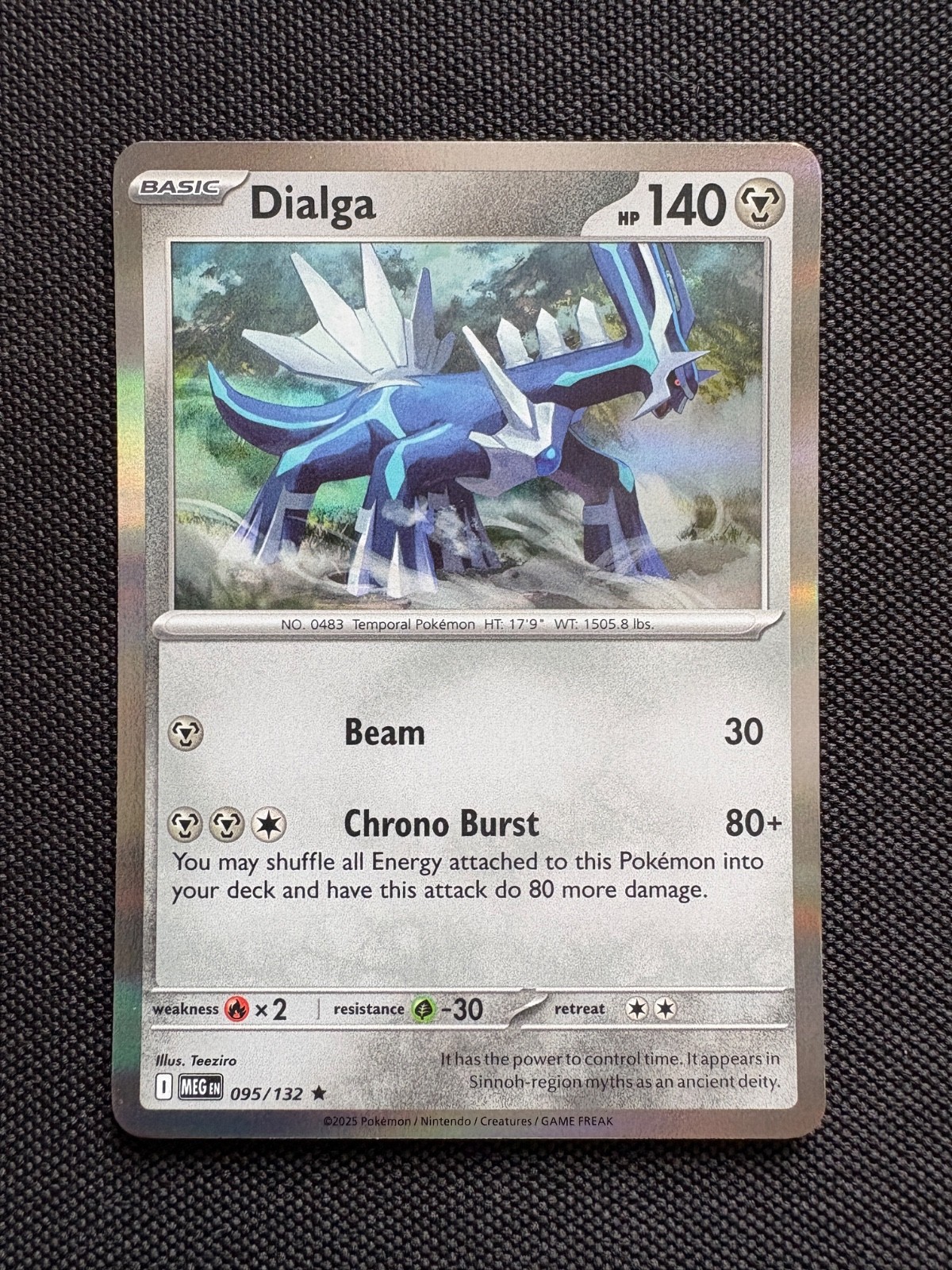 Dialga 095/132 Rare Mega Evolution Pokemon Holo Near Mint