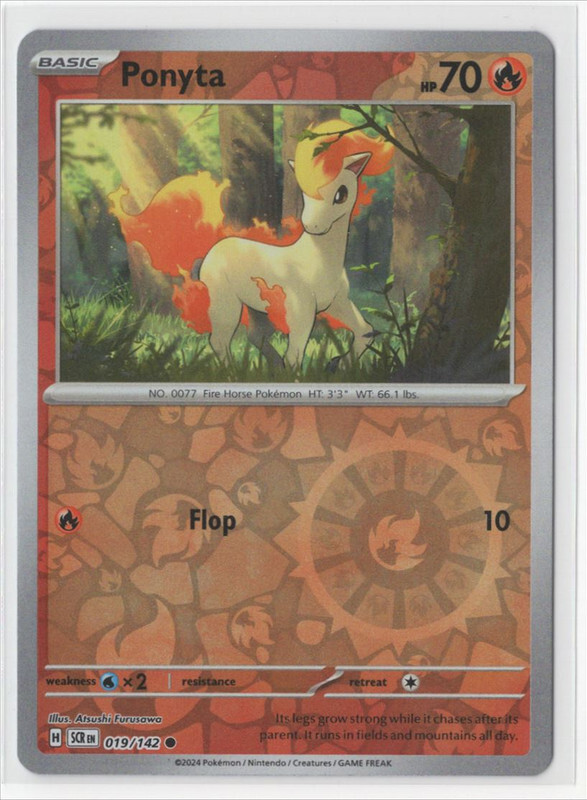 Pokemon Stellar Crown – 019/142 Ponyta Reverse Holo