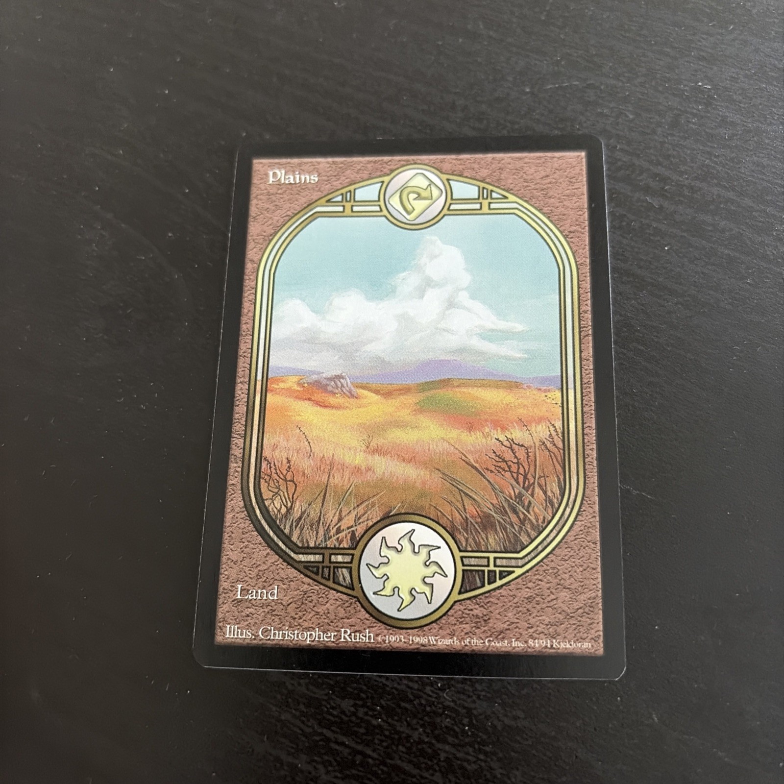 Plains 1998 Unglued UGL Full Art Basic Land LP MTG Christopher Rush