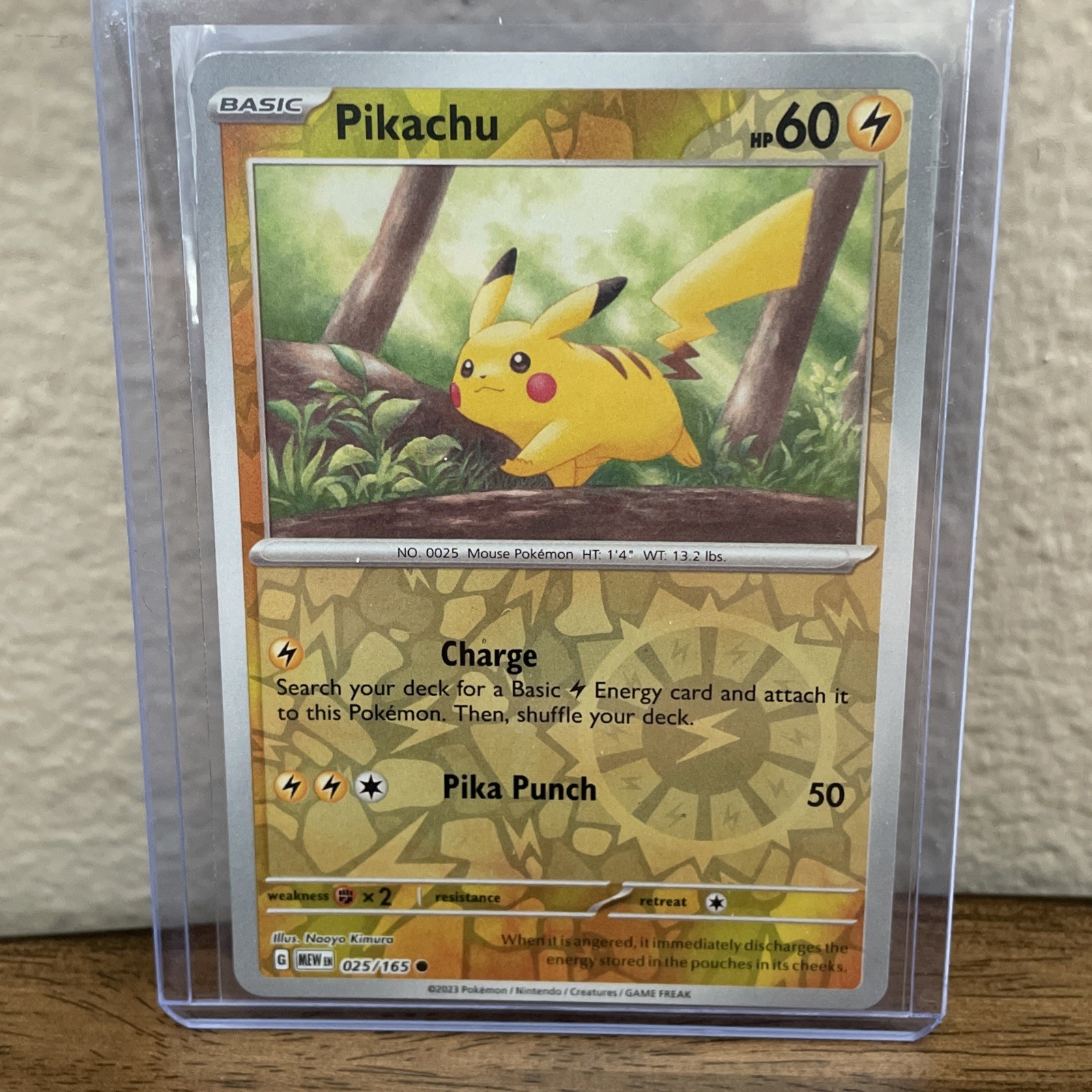 Pikachu 025/165 Sv: Scarlet & Violet 151 Reverse Holo