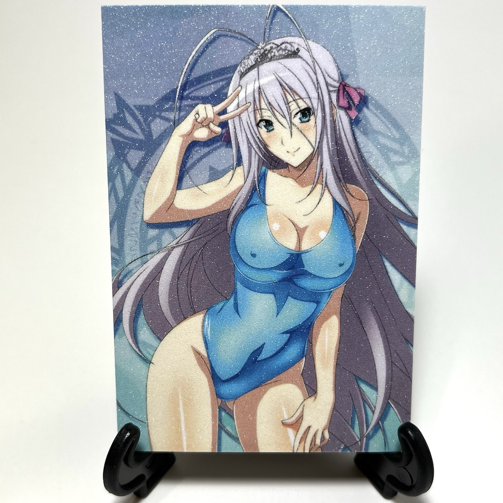High School DxD Rossweisse Sexy Swimsuit Anime Waifu Girl Lewd Goddess Art Card