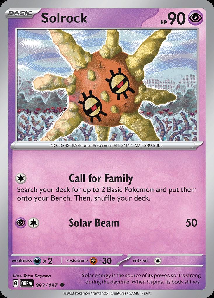 Pokemon Solrock (93/234) Obsidian Flames LP
