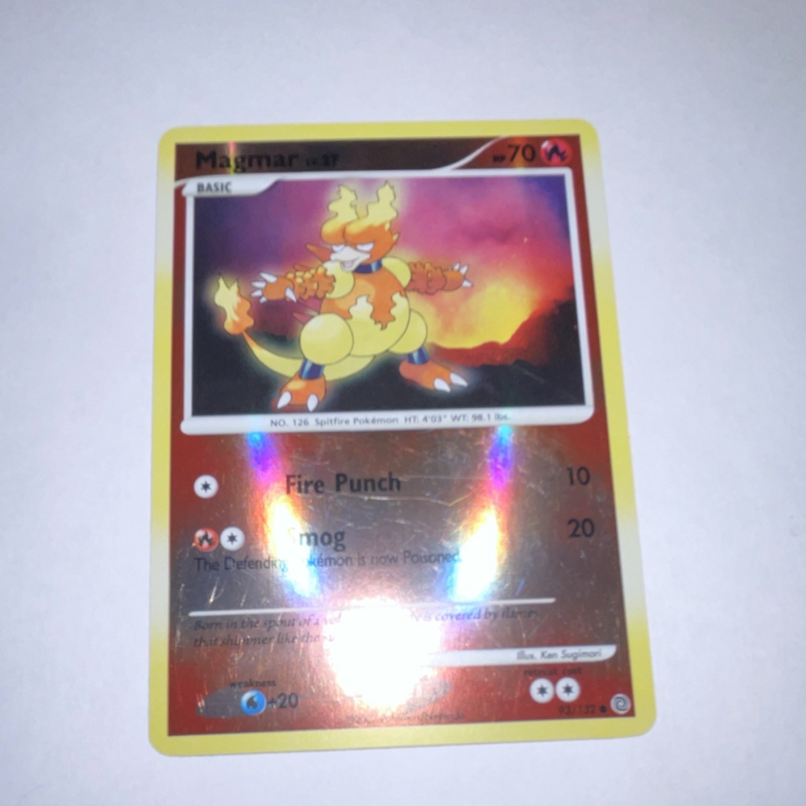Pokémon Magmar 70 HP Reverse Holo Secret Wonders Common 93/132 Fire Punch Smog