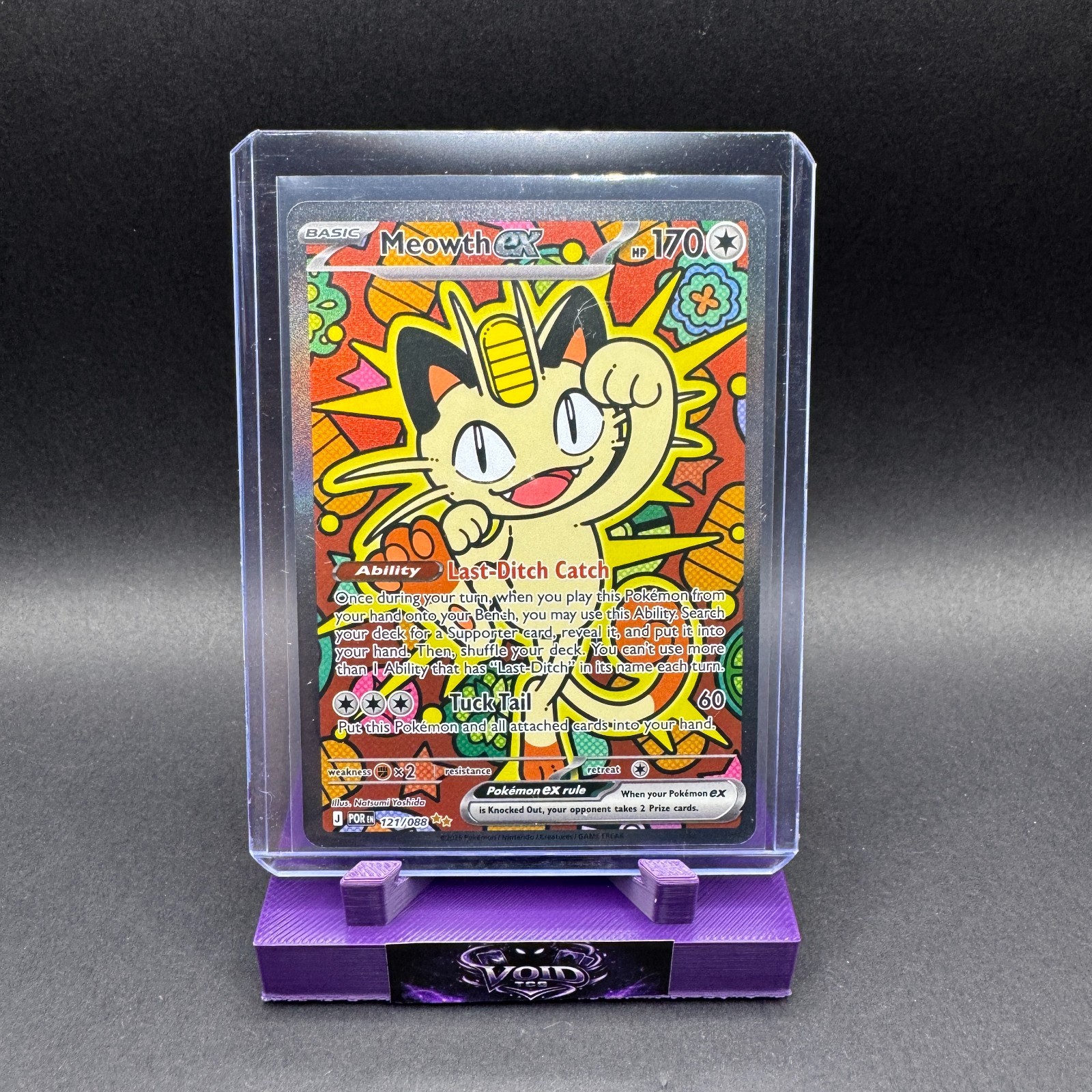 Meowth EX Pokemon Perfect Order 121/088 SIR Chase Full Art Holo NM Yoshida