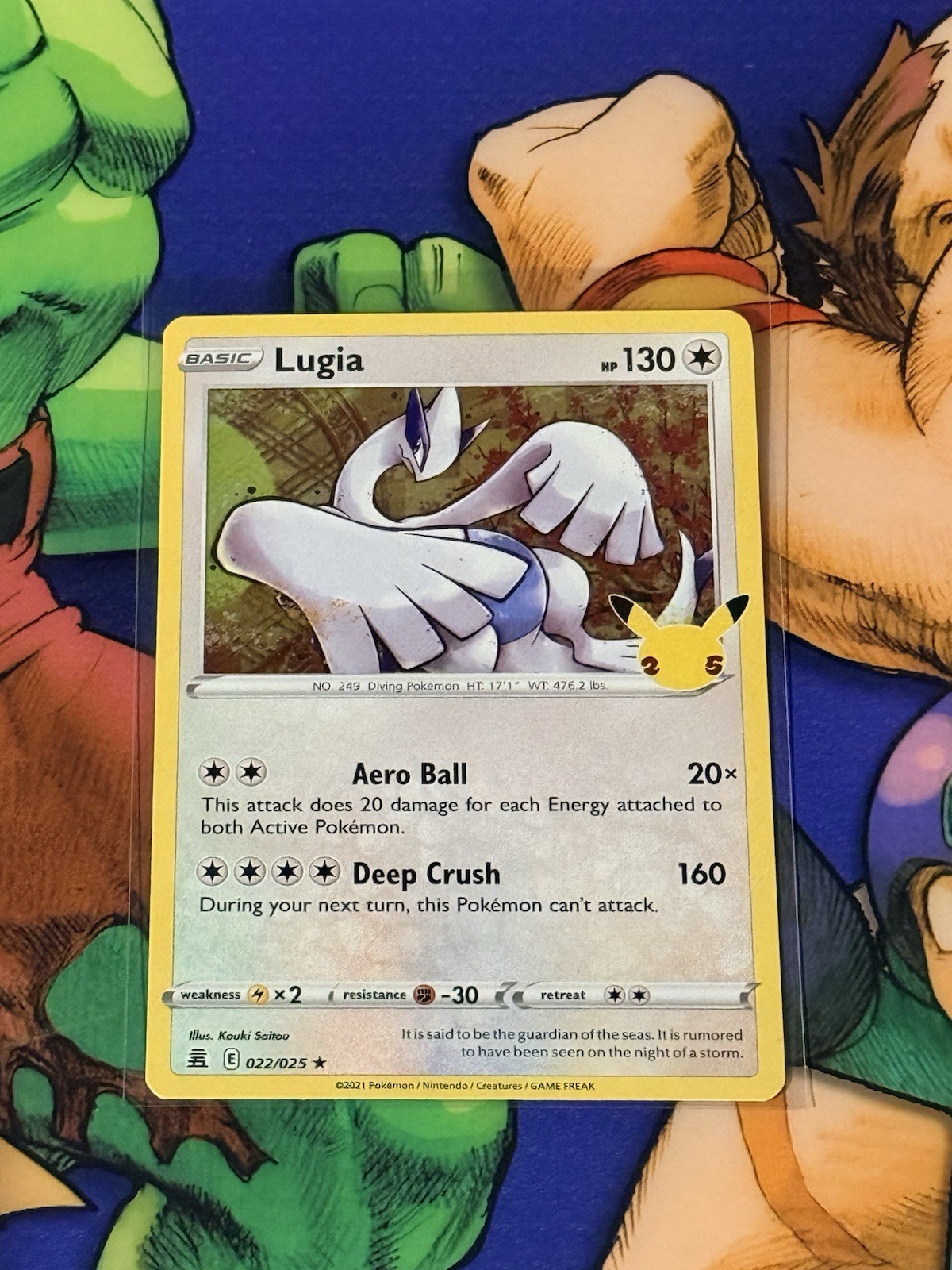 Pokémon Lugia 022/025 NM/M Holo Celebrations 25th Anniversary- Pack Fresh