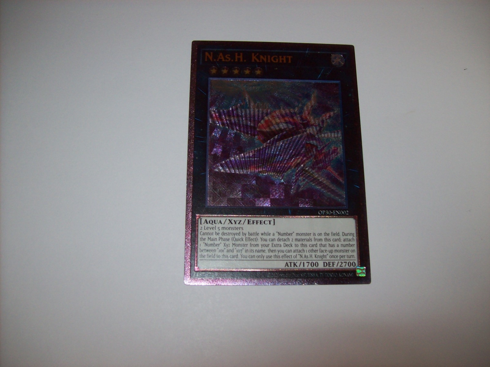 YuGiOh N.A.S.H Knight OP30-EN002 Ultimate Rare NM Free Ship & Tracked