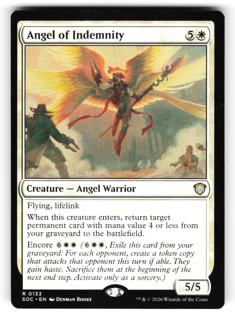 Angel of Indemnity #133 (NM) (Non-Foil) (R) (SOC) Magic MTG