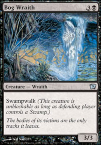 Bog Wraith Light Play, English Magic the Gathering MTG 9th Edition