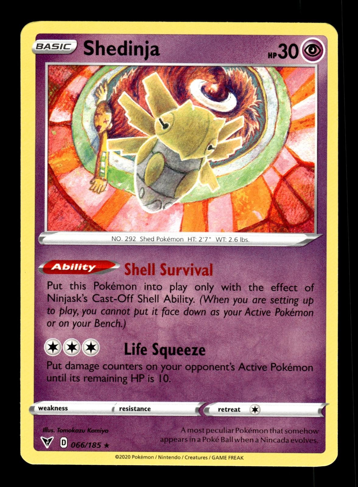 Tomokazu Komiya Shedinja 066/185 Rare Vivid Voltage Pokemon Near Mint