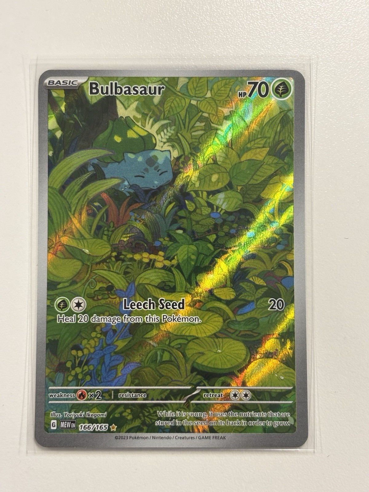 Bulbasaur Pokemon SV: 151 Illustration Rare 166/165 NM