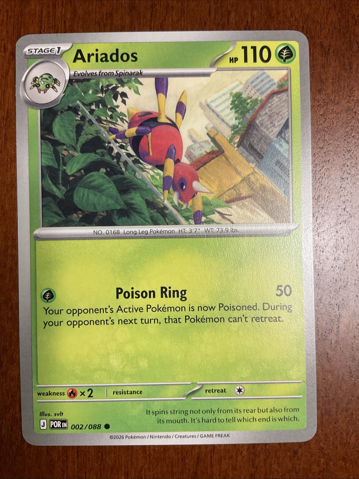 Ariados 002/088 Perfect Order Regular Pokemon TCG Card