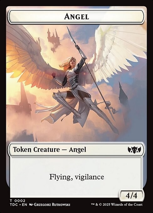 Angel Spirit 0002-0006 Double Sided Token TDC MTG NM
