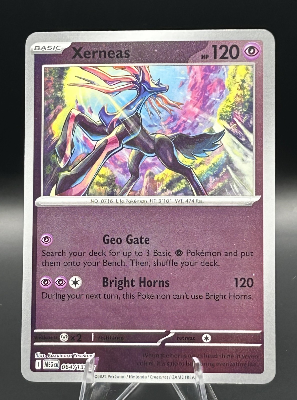 Xerneas 064/132 Rare Mega Evolution Pokemon Reverse Holo Near Mint 064/132