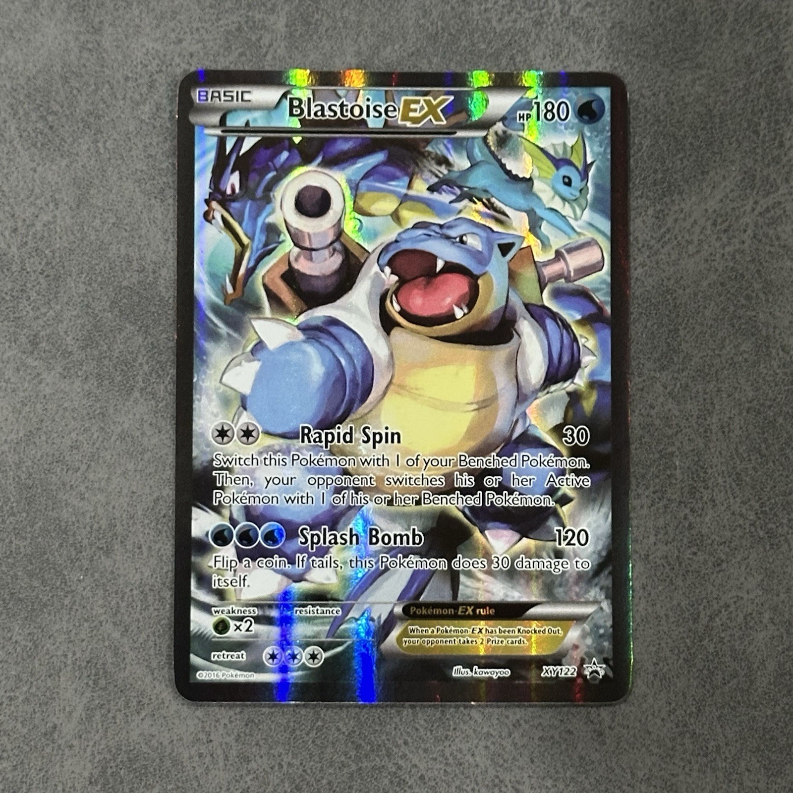Pokémon TCG Blastoise EX XY122 Full Art Holo Black Star Promo Card – LP