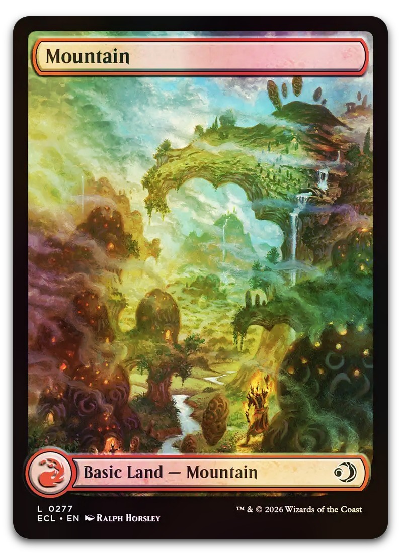 Mountain (0277) #277 (Foil) (NM) Lorwyn Eclipsed ECL Magic MTG