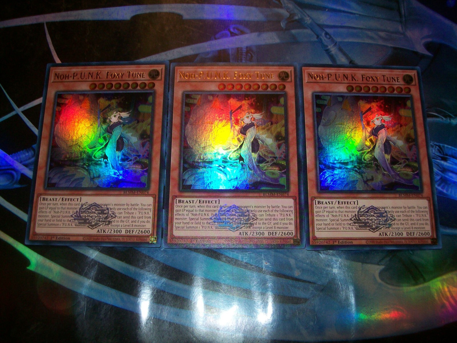 3x Noh-P.U.N.K. Foxy Tune 1st Edition Ultra Rare BLMM-EN074 Yu-Gi-Oh