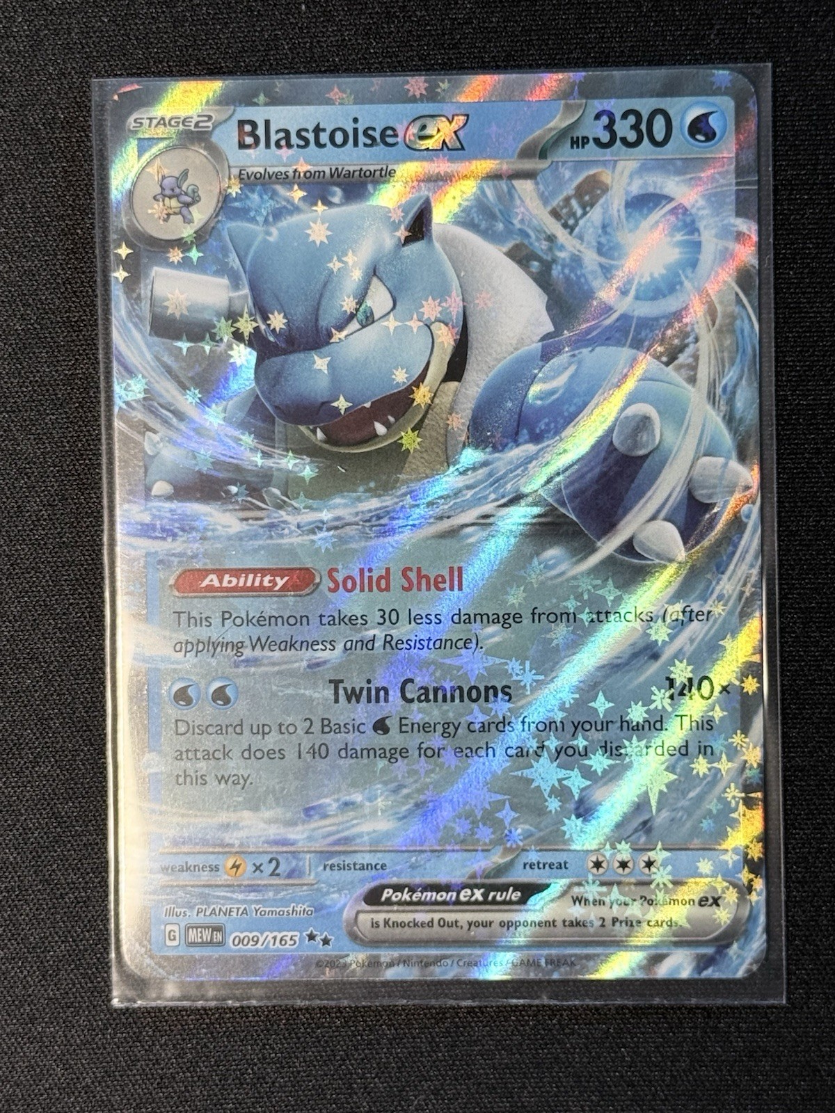 Blastoise ex 009/165 Double Rare 151 Pokemon NM/M