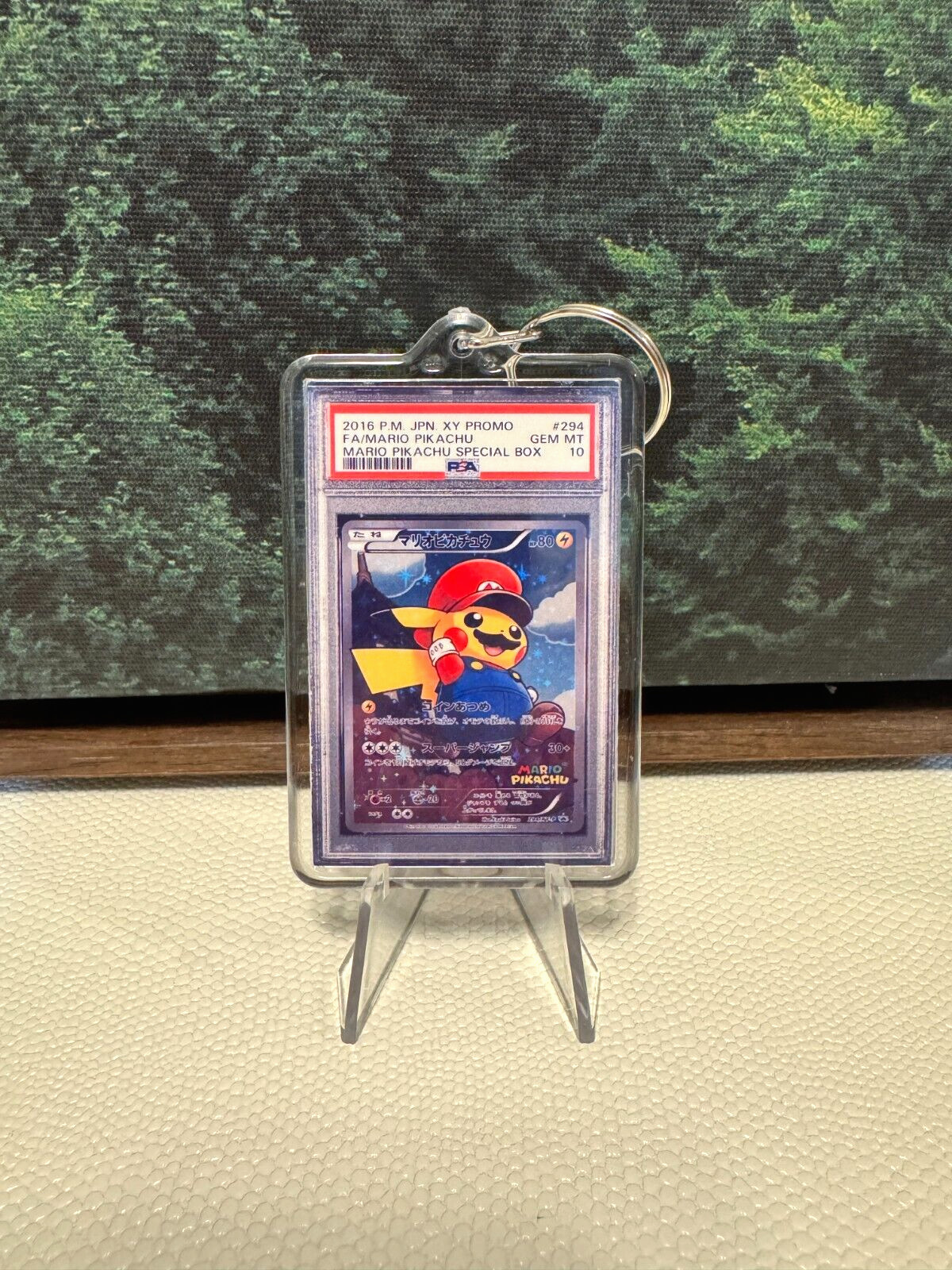 2016 Pokemon Japanese Mario Pikachu Special Box Gem Mint 10 Gift Keychain 2×3 🔥
