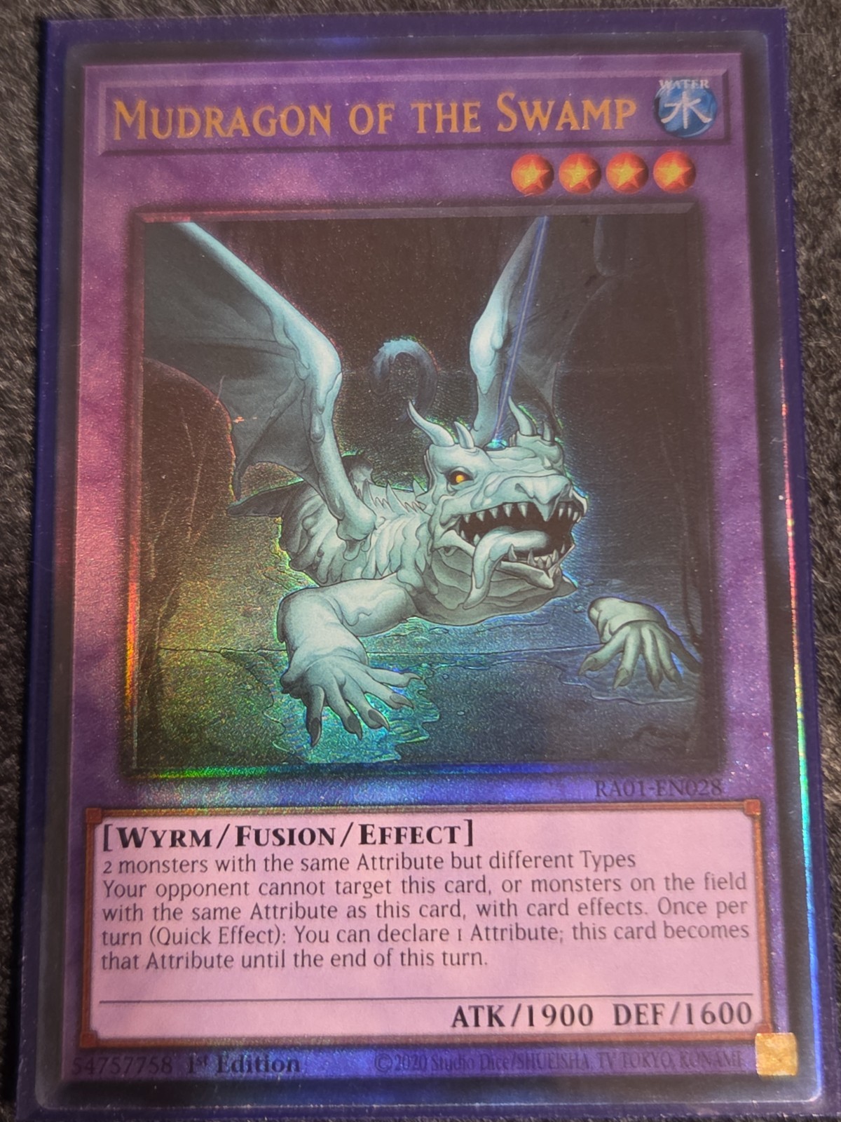 Yugioh! Mudragon of the Swamp – RA01-EN028 – Prismatic Ultimate Rare – 1st Editi