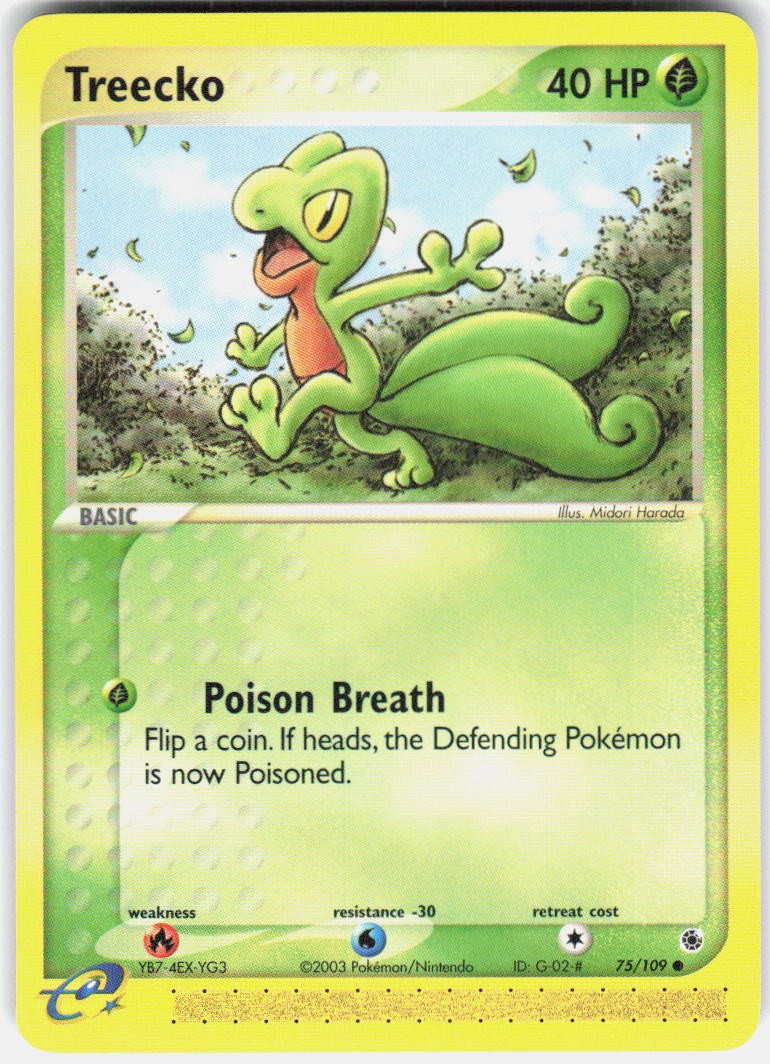Treecko 75/109 Ruby and Sapphire Pokemon