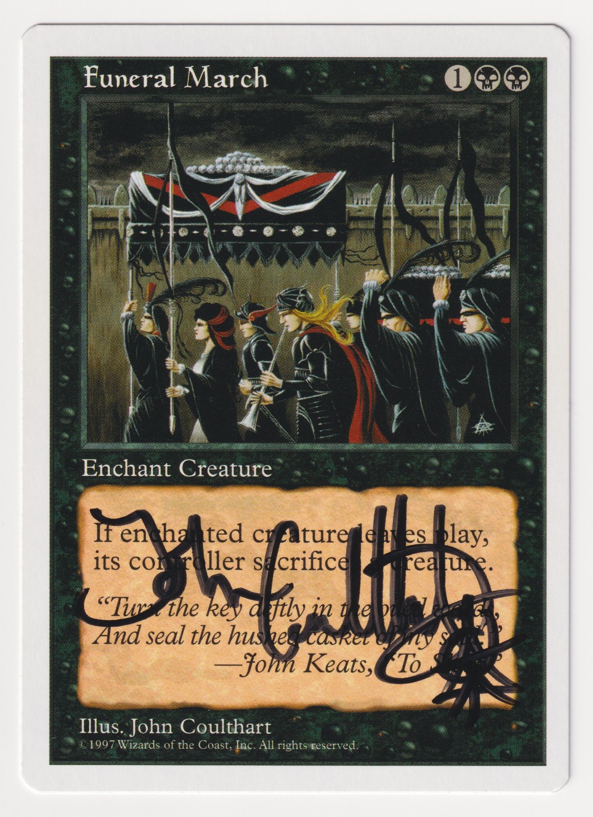 Signed Funeral March Proof LP 5th Edition Artist John Coulthart MTG Magic AP!