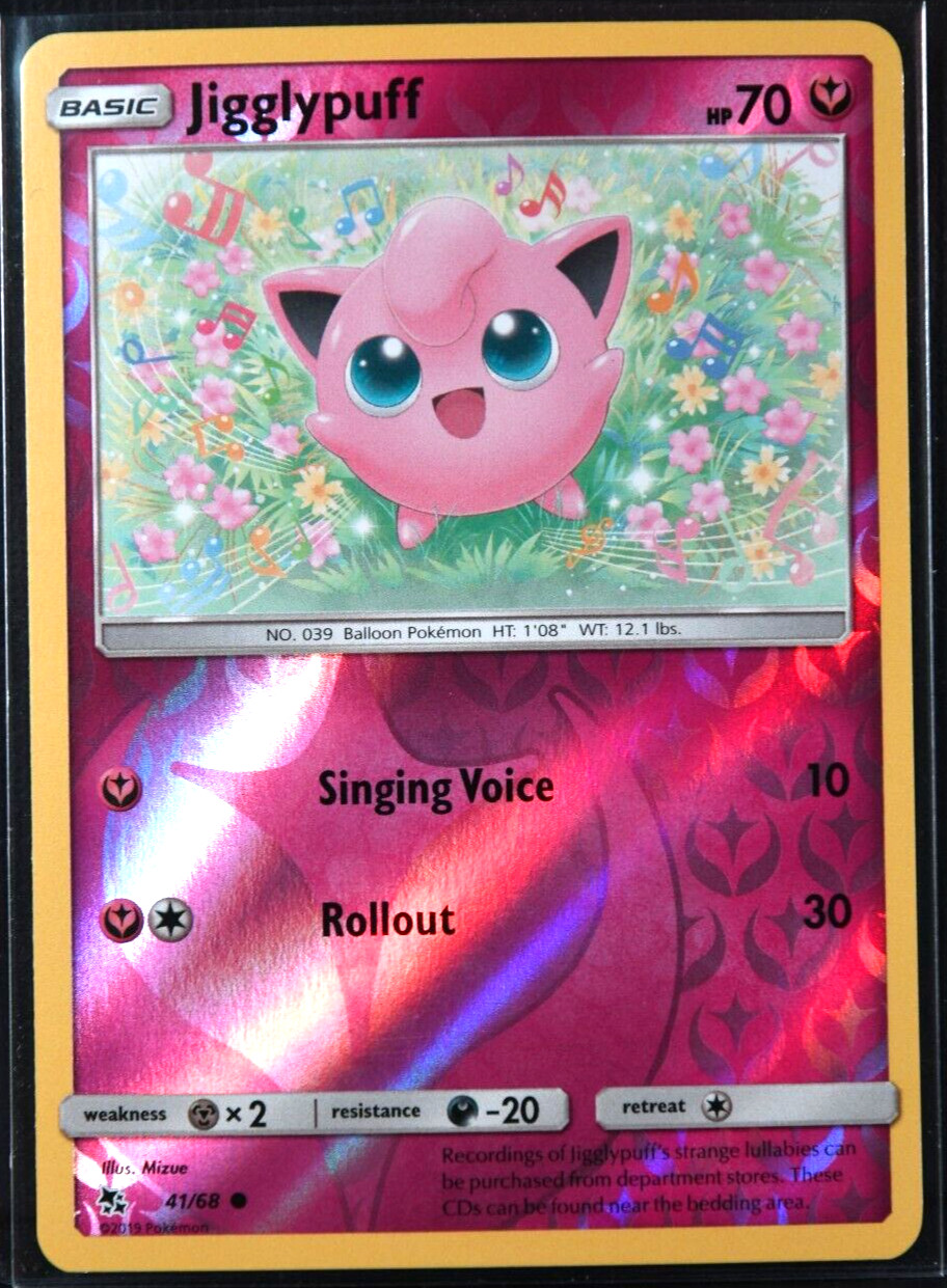 Jigglypuff Reverse Holo Foil Rare Hidden Fates 2019 41/68 – NM Pokemon TCG Card