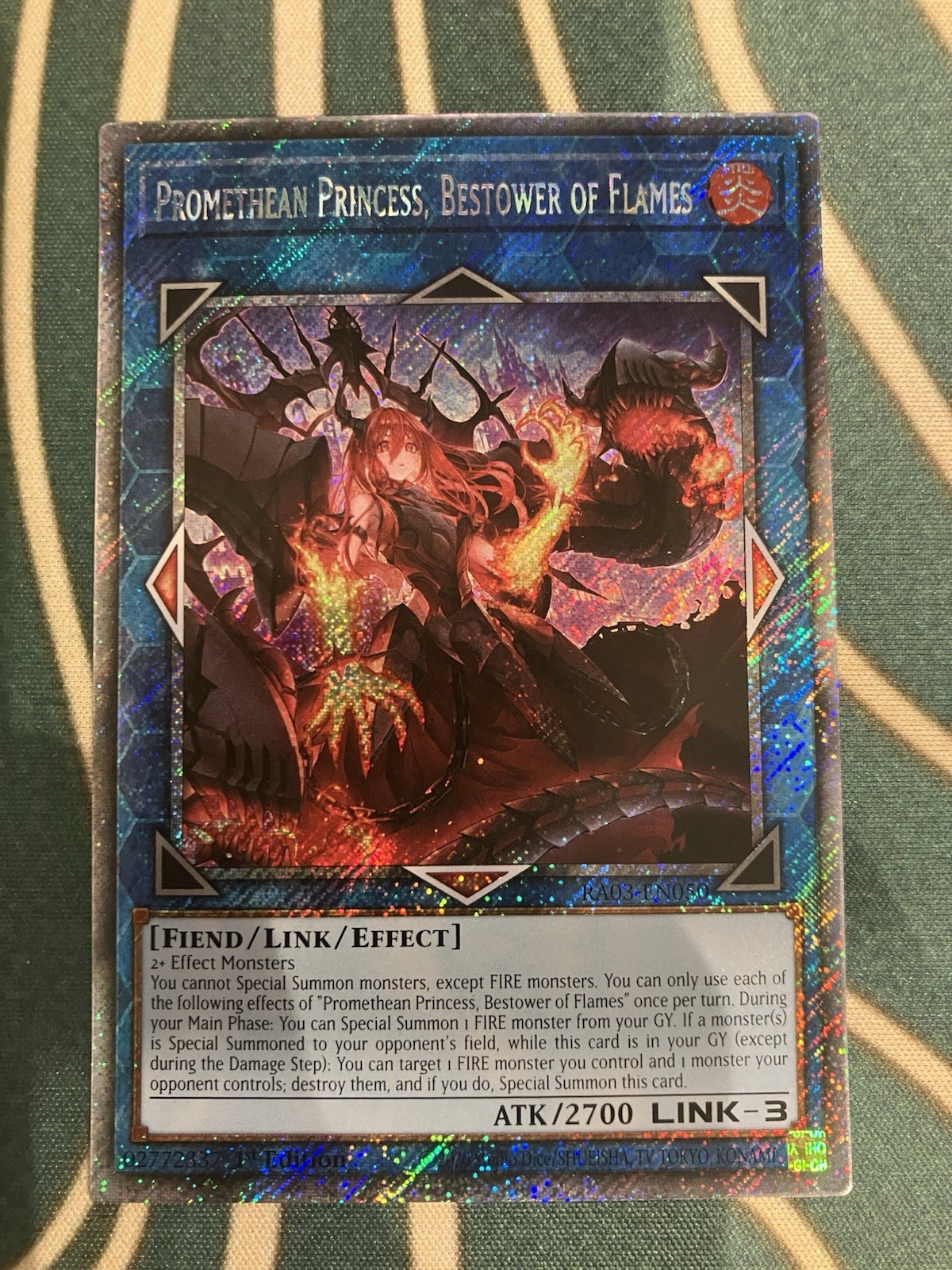 Yu-Gi-Oh! Promethean Princess, Bestower of Flames RA03-EN05 Platinum Secret Rare
