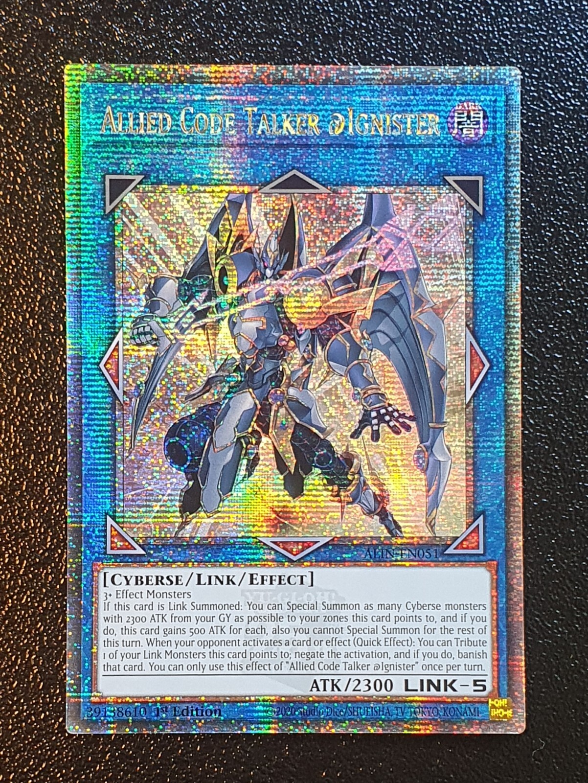 Yugioh ALIN-EN051 Allied Code Talker @Ignister Quarter Century Secret Rare MINT