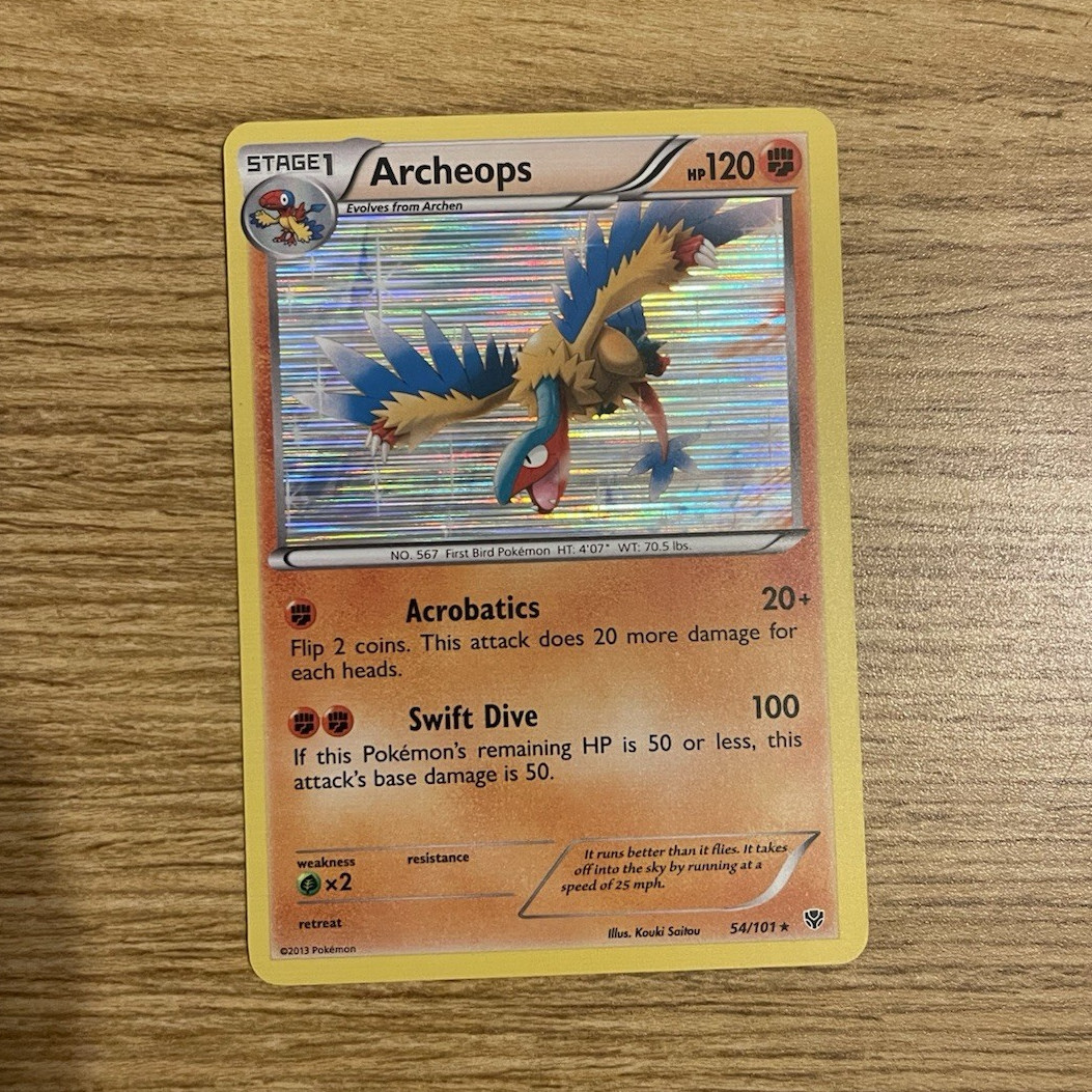 The Pokémon Company Archeops 54/101 Plasma Blast Holo Rare EN Stage 1 120 HP