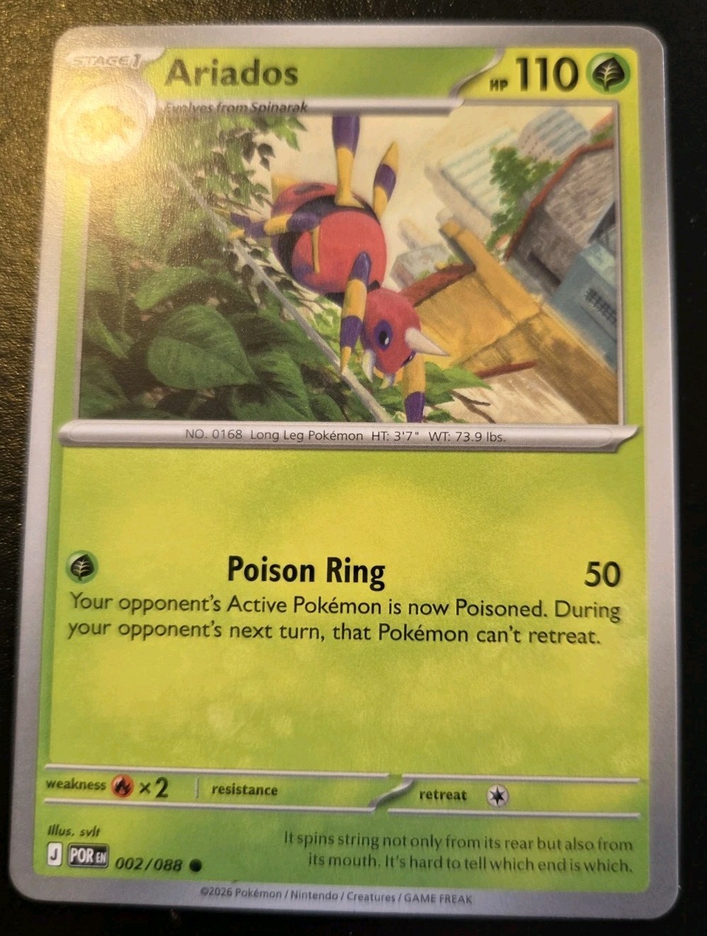 Ariados 002/088 Common Mega Evolution: Perfect Order Pokemon TCG